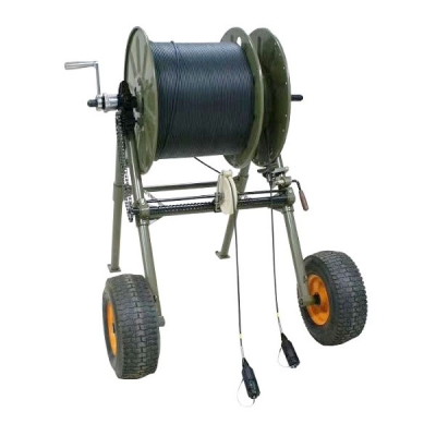 Tactical Optical Cable Hose Reel Cart